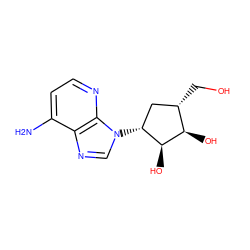 Nc1ccnc2c1ncn2[C@@H]1C[C@H](CO)[C@@H](O)[C@H]1O ZINC000028227676