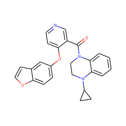 O=C(c1cnccc1Oc1ccc2occc2c1)N1CCN(C2CC2)c2ccccc21 ZINC000169349694