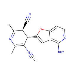 [C-]#[N+]C1=C(C)N=C(C)[C@@H](C#N)[C@@H]1c1cc2c(N)nccc2o1 ZINC000169698717