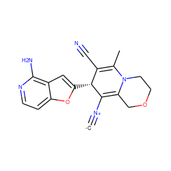 [C-]#[N+]C1=C2COCCN2C(C)=C(C#N)[C@H]1c1cc2c(N)nccc2o1 ZINC000169698733