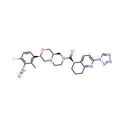 [C-]#[N+]c1c(F)ccc([C@@H]2CN3CCN(C(=O)[C@@H]4CCCc5nc(-n6cnnn6)ccc54)C[C@@H]3CO2)c1C ZINC000473171310