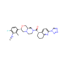 [C-]#[N+]c1c(F)ccc([C@H]2CN3CCN(C(=O)[C@H]4CCCc5nc(-n6cnnn6)ccc54)C[C@@H]3CO2)c1C ZINC000473171297