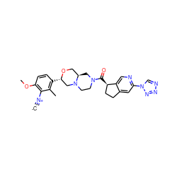 [C-]#[N+]c1c(OC)ccc([C@H]2CN3CCN(C(=O)[C@@H]4CCc5cc(-n6cnnn6)ncc54)C[C@@H]3CO2)c1C ZINC000473179602