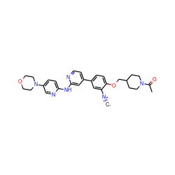 [C-]#[N+]c1cc(-c2ccnc(Nc3ccc(N4CCOCC4)cn3)c2)ccc1OCC1CCN(C(C)=O)CC1 ZINC000230583241