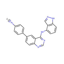 [C-]#[N+]c1ccc(-c2ccc3ncnc(Nc4cccc5[nH]ncc45)c3c2)cc1 ZINC000169703993