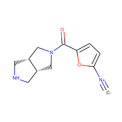 [C-]#[N+]c1ccc(C(=O)N2C[C@@H]3CNC[C@@H]3C2)o1 ZINC000169711239