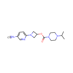 [C-]#[N+]c1ccc(N2CC(OC(=O)N3CCN(C(C)C)CC3)C2)nc1 ZINC001772647852