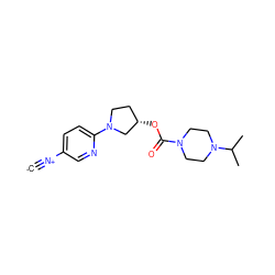 [C-]#[N+]c1ccc(N2CC[C@H](OC(=O)N3CCN(C(C)C)CC3)C2)nc1 ZINC001772628239