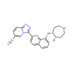 [C-]#[N+]c1ccc2nnc(-c3ccc4cccc(O[C@@H]5CCNCC[C@@H]5F)c4n3)n2c1 ZINC000096175087