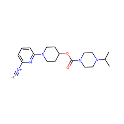 [C-]#[N+]c1cccc(N2CCC(OC(=O)N3CCN(C(C)C)CC3)CC2)n1 ZINC001772605055