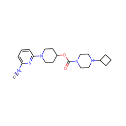 [C-]#[N+]c1cccc(N2CCC(OC(=O)N3CCN(C4CCC4)CC3)CC2)n1 ZINC001772655564