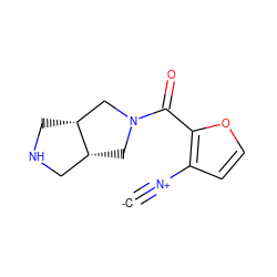 [C-]#[N+]c1ccoc1C(=O)N1C[C@@H]2CNC[C@@H]2C1 ZINC000169711231