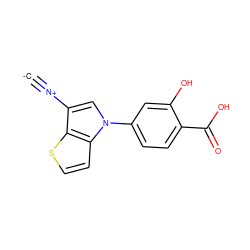 [C-]#[N+]c1cn(-c2ccc(C(=O)O)c(O)c2)c2ccsc12 ZINC000473179366