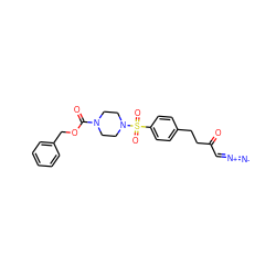 [N-]=[N+]=CC(=O)CCc1ccc(S(=O)(=O)N2CCN(C(=O)OCc3ccccc3)CC2)cc1 ZINC000084742051