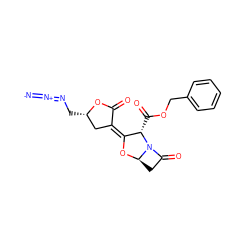 [N-]=[N+]=NC[C@H]1C/C(=C2\O[C@@H]3CC(=O)N3[C@H]2C(=O)OCc2ccccc2)C(=O)O1 ZINC001772622651