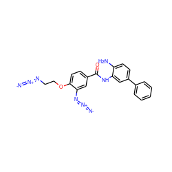 [N-]=[N+]=NCCOc1ccc(C(=O)Nc2cc(-c3ccccc3)ccc2N)cc1N=[N+]=[N-] ZINC000084714003