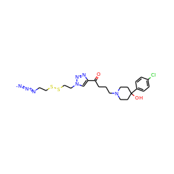 [N-]=[N+]=NCCSSCCn1cc(C(=O)CCCN2CCC(O)(c3ccc(Cl)cc3)CC2)nn1 ZINC001772633878