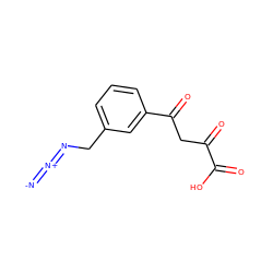 [N-]=[N+]=NCc1cccc(C(=O)CC(=O)C(=O)O)c1 ZINC000013488688