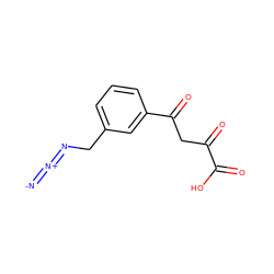 [N-]=[N+]=NCc1cccc(C(=O)CC(=O)C(=O)O)c1 ZINC000101850349