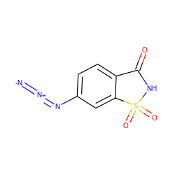 [N-]=[N+]=Nc1ccc2c(c1)S(=O)(=O)NC2=O ZINC000169309500