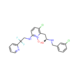 [O-][n+]1c(NCC(F)(F)c2ccccn2)ccc(Cl)c1C[C@H](O)NCc1cccc(Cl)c1 ZINC000028524153