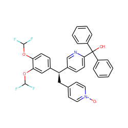 [O-][n+]1ccc(C[C@H](c2ccc(C(O)(c3ccccc3)c3ccccc3)nc2)c2ccc(OC(F)F)c(OC(F)F)c2)cc1 ZINC000029560361