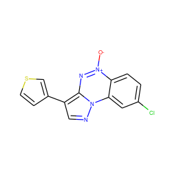 [O-][n+]1nc2c(-c3ccsc3)cnn2c2cc(Cl)ccc21 ZINC000000007638