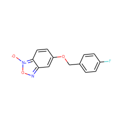 [O-][n+]1onc2cc(OCc3ccc(F)cc3)ccc21 ZINC000095573955