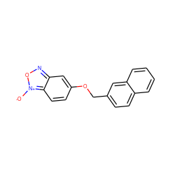 [O-][n+]1onc2cc(OCc3ccc4ccccc4c3)ccc21 ZINC000095572675