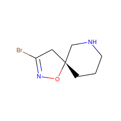 BrC1=NO[C@]2(CCCNC2)C1 ZINC000073155998