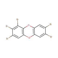 Brc1cc2c(cc1Br)Oc1c(cc(Br)c(Br)c1Br)O2 ZINC000027437050