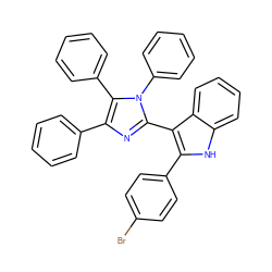 Brc1ccc(-c2[nH]c3ccccc3c2-c2nc(-c3ccccc3)c(-c3ccccc3)n2-c2ccccc2)cc1 ZINC000473127904