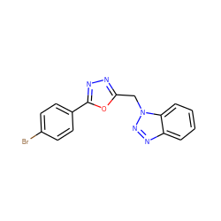 Brc1ccc(-c2nnc(Cn3nnc4ccccc43)o2)cc1 ZINC000005778276