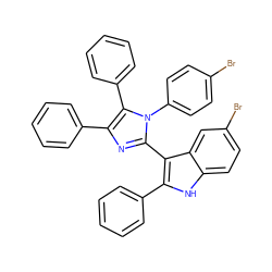 Brc1ccc(-n2c(-c3c(-c4ccccc4)[nH]c4ccc(Br)cc34)nc(-c3ccccc3)c2-c2ccccc2)cc1 ZINC000473125488