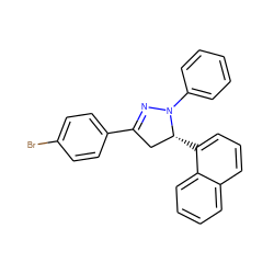 Brc1ccc(C2=NN(c3ccccc3)[C@H](c3cccc4ccccc34)C2)cc1 ZINC000095585394