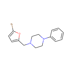 Brc1ccc(CN2CCN(c3ccccc3)CC2)o1 ZINC000000207595