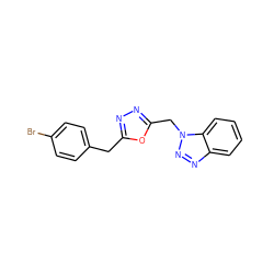 Brc1ccc(Cc2nnc(Cn3nnc4ccccc43)o2)cc1 ZINC000653723311