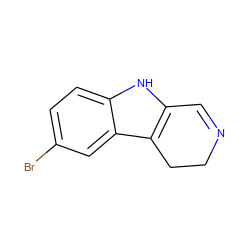 Brc1ccc2[nH]c3c(c2c1)CCN=C3 ZINC000011919683