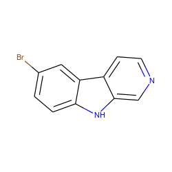 Brc1ccc2[nH]c3cnccc3c2c1 ZINC000005162055