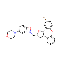 Brc1ccc2c(c1)[C@H]1O[C@H](Cn3oc4ccc(N5CCOCC5)cc43)C[C@H]1c1ccccc1O2 ZINC000028522506