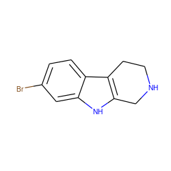 Brc1ccc2c3c([nH]c2c1)CNCC3 ZINC000013587967