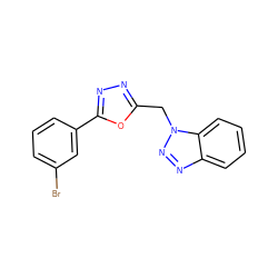 Brc1cccc(-c2nnc(Cn3nnc4ccccc43)o2)c1 ZINC000653727925