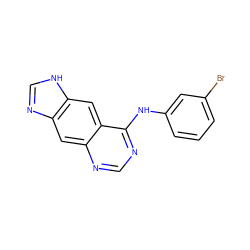 Brc1cccc(Nc2ncnc3cc4nc[nH]c4cc23)c1 ZINC000003815028