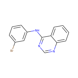 Brc1cccc(Nc2ncnc3ccccc23)c1 ZINC000000151213