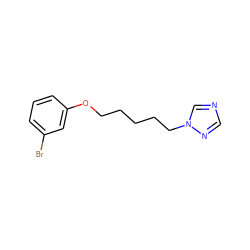 Brc1cccc(OCCCCCn2cncn2)c1 ZINC000299866924