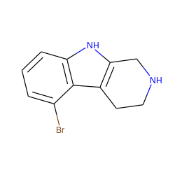 Brc1cccc2[nH]c3c(c12)CCNC3 ZINC000013587965