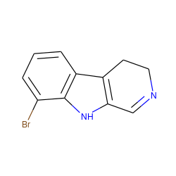 Brc1cccc2c3c([nH]c12)C=NCC3 ZINC000013587962