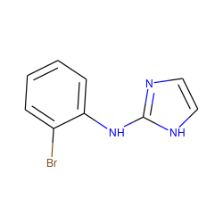 Brc1ccccc1Nc1ncc[nH]1 ZINC000013760746