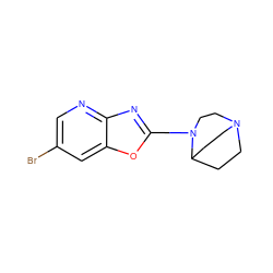 Brc1cnc2nc(N3CCN4CCC3CC4)oc2c1 ZINC000045392879