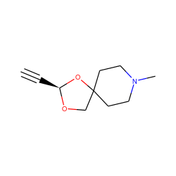 C#C[C@@H]1OCC2(CCN(C)CC2)O1 ZINC000027977808